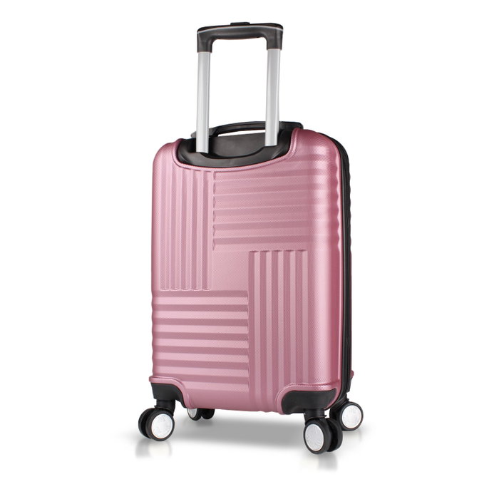 Zoozie Bags 8517 Maleta de Cabina Oro Rosa ABS Ruedas 360 Cierre Codificado 58x36x22cm